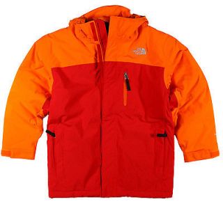 The North Face Insulated Magmatic Jacket Hooded Boys TNF Red Orange L 