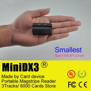 MINIDX3 Smallest Portable Magnetic Credit Card Reader Collector MSR206 