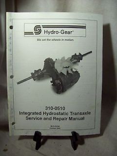 Hydro Gear 310 0510 Intergrated Hydrostatic Transaxle Service & Repair 