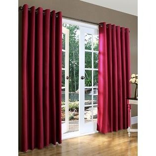 curtains red drapes