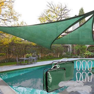   Shade Sail Triangle 6 Degree Lower! Green Outdoor Canopy Shelter Top