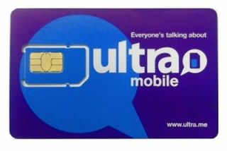 Ultra Mobile GSM Prepaid Sim Card (Brand NewOn T Mobile Network 