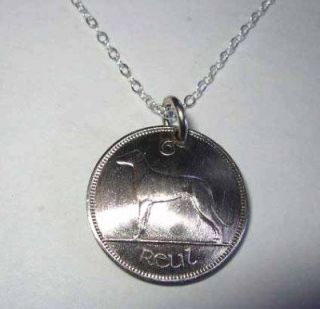 Coin Jewelry~Irish Wolfhound Necklace