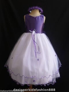 purple flower girl dress in Clothing, Shoes & Accessories