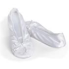 Ladies Isotoner Ballet Style Slippers WHITE BRIDE Pearl