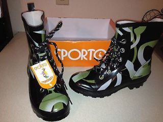 SPORTO TRACY Rubber Rainboots Duck boots New Womens Size 7 M L@@K 
