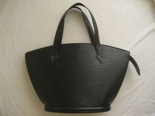 Louis Vuitton Epi Saint Jacques Shoulder Bag Black Handbag Tote 