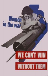 WW2 Real Rosie The Riveter War Effort Poster Home Front Motivational 