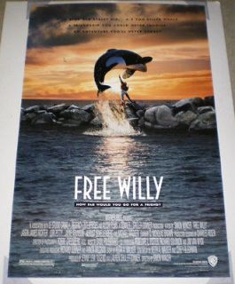 FREE WILLY MOVIE POSTER 1 Sided ORIGINAL ROLLED 27x40