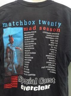 Matchbox 20 Mad Season w/ Everclear 2 sided black T Shirt XL t shirt 