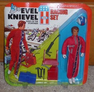 1975 Vintage Evil Knievel   King of the Stuntmen Racing Set   MOC   by 