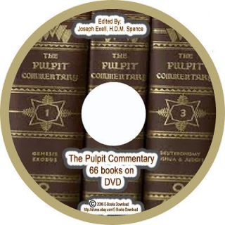 The Pulpit Commentary Bible Rare Vintage Collection e Book on DVD