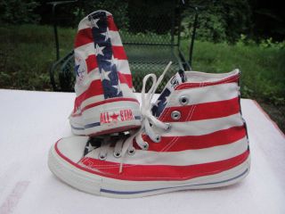 Converse All Star..Vintage American Flag Sneaker Shoes..Size 6 1/2 