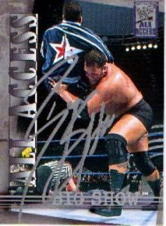 signed wwe big show autographed trading card wcw tna time