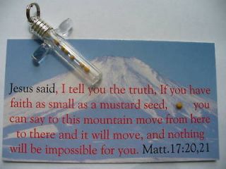 Mustard Seed Cross Pendant , christian,fait​h,hope,love