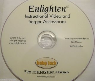 Baby Lock Enlighten Instructional Video DVD