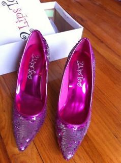 Girls Women pink shoes sandals heels 2 LipsToo Size 7.5 Fuschia NIB $ 