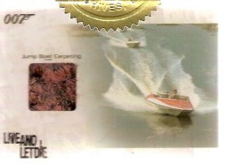 2011 JAMES BOND MISSION LOGS AUTHENTIC RELIC PROP CARD JBR6 Jump Boat 