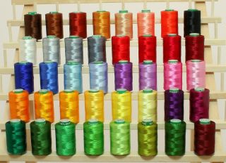   40 RAYON MACHINE EMBROIDERY THREADS for Brother JANOME SINGER BABYLOCK