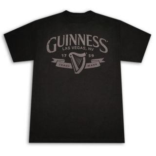 Guiness Trademark Harp Las Vegas Adult T Shirt