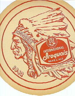 1950s Iroquois Beer Barrel Label or Sign or Tray Liner