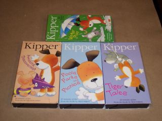 LOT 4 KIPPER THE PUPPY DOG VHS tiger tales/water play/amazing 