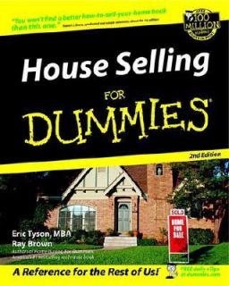 House Selling for Dummies by Eric Tyson and Ray Brown 2002, Paperback 