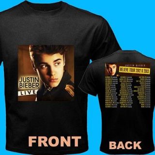 Justin Bieber Belive CD Tour Date 2012 2013 Tickets NEW TEE T  SHIRT S 
