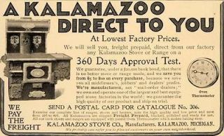 1905 Ad Kalamazoo Stove Range Heaters Antique Oven   ORIGINAL 