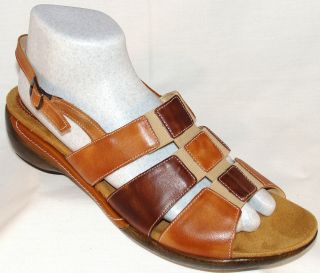 Rieker Antistress Heidrun Brown Tan Leather Sandals 10/41 11/42 CB 
