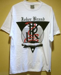 Joker Brand Mens Lowrider Societies Snake Graphic T Shirt White Size 