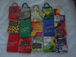 personalised named mini gift bags various names k to p