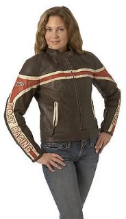  Brown Cafe Racer Style Motorcycle Jacket w/ Removable Hard Armor