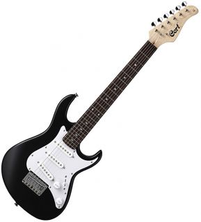   JUNIOR 3/4 SIZE (CHILDS) BLACK ELECTRIC GUITAR WITH FREE GIGBAG   NEW