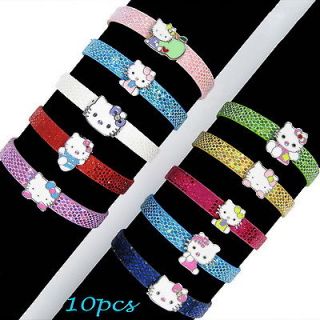   10× Cute Hello Kitty DIY Bracelet Kids Birthday Party Favous Bag Gift