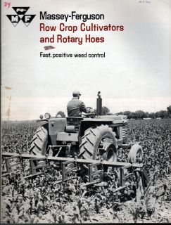 1970s MASSEY FERGUSON MF Row Crop Cultivator and Rotary Hoes Brochure 