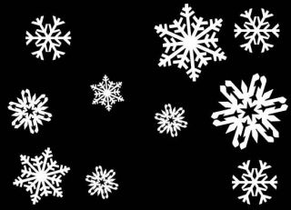 SNOWFLAKES   Vinyl Wall Art Decals Room Christmas Decoration Kitchen 