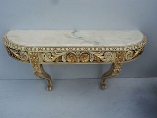 Newly listed Old French Louis XV patinated console table # 08269