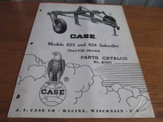 CASE PARTS CATALOG Model 623 / 624 Subsoiler tractor drawn #A590 (O 5)