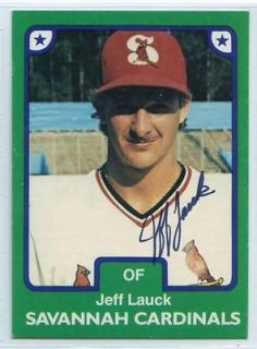 1984 Savannah Cardinals #2 Jeff Lauck Autographed/Signed Card