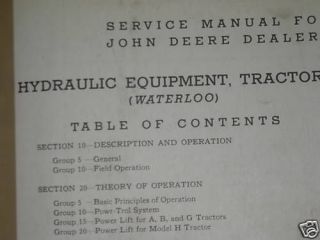 John Deere Tractor& Engines Technical manual from 1949