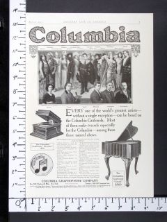 1913 COLUMBIA GRAPHOPHONE Favorite Grand Grafonola Phonographs 
