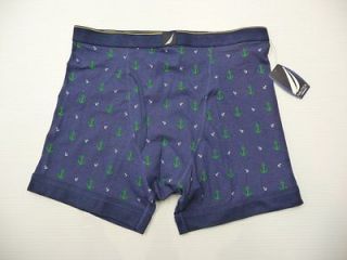 Nautica Mens Size S M Blue Nautical Boxer Brief Underwear NEW