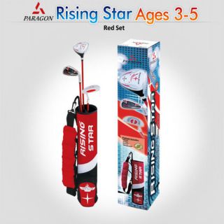 New Kids Paragon Golf Rising Star Red Set Left Hand (Ages 3 5)