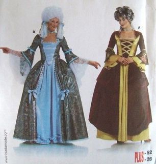 Burda 2447 Rococo Marie Antoinette/Col​onial Costume Dress 10 26 