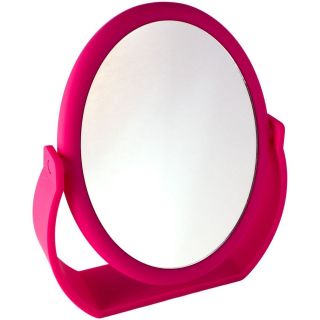 Danielle Pink Soft Touch Oval Vanity Mirror   7x Magnification 