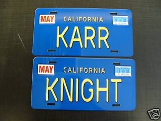knight rider trans am karr ca license plate set time