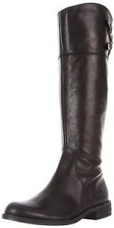   Womens Leather Smooth Calf Keaton Riding High Knee Boots Black 9.5