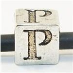 Large Hole European Alphabet Letter P Bead Free shipping w/ 4 or More 