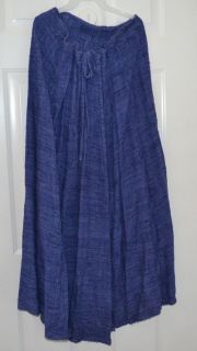 krista larson blue women s skirt one size 100 % silk